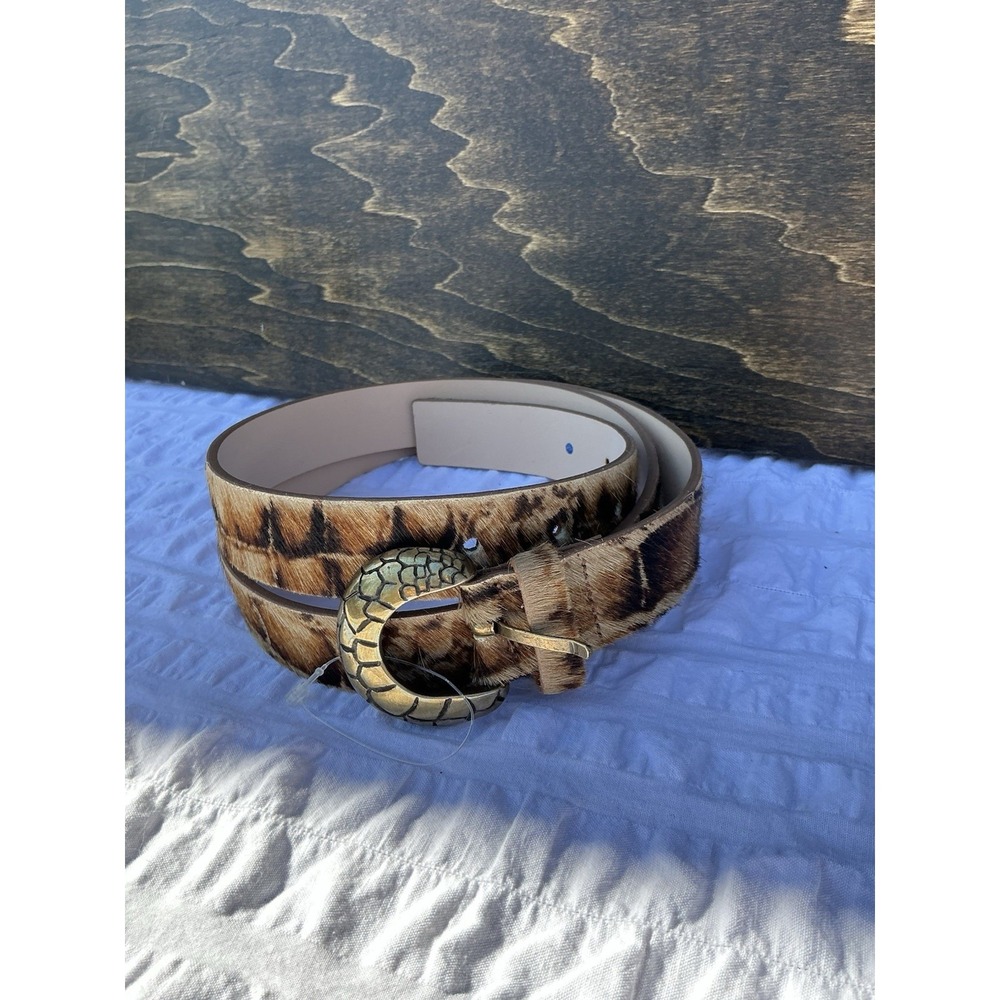 Garuglieri Genuine Leather Italy Belt Womens Animal Print Size XL Extra Large